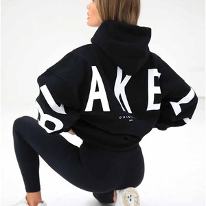 Ropa de Mujer, Sudadera Holgada de Algodón con Logotipo Personalizado para Damas, Sudadera Extra Grande de Felpa Francesa - Product Image 2
