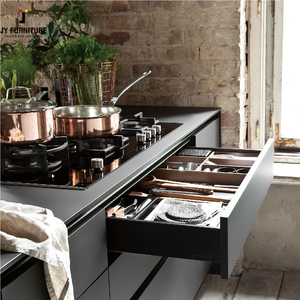 Ensemble d'armoires de cuisine murales et de garde-manger en contreplaqué RTA de style européen personnalisé JY Project avec étagères, design modulaire de luxe - Product Image 6
