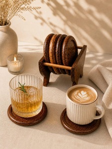 Posavasos de madera de primera calidad para tazas de té y café, lujosos posavasos de madera para mesa a un precio competitivo. - Product Image 2