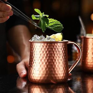 Premium <b>Copper</b> Moscow Mule Mug Hammered Cocktail Drinking <b>Cup</b> for Home Bar Restaurant and Beverage Presentation - Product Image 4