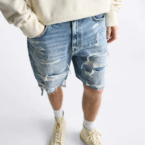 Shorts de Mezclilla de Alta Calidad para Hombre, Corte Moderno, Diseño Moderno, Shorts de Mezclilla Azul Casual, Estilo Jeans, Secado Rápido, Logotipo Sólido, Servicio OEM - Product Image 1