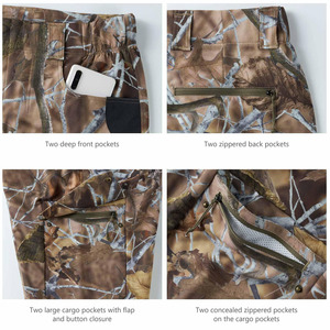 Pantalon de chasse camouflage pour homme, imperméable, softshell, pour l'automne, vêtements de plein air - Product Image 5