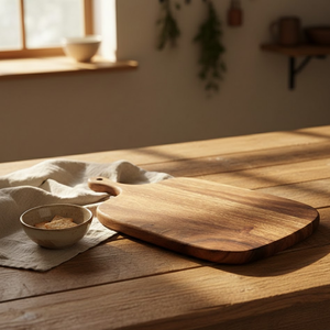 Grande planche à fromage et charcuterie en bois d'acacia avec poignée |   Planche à servir et à découper écologique de qualité supérieure - Product Image 3