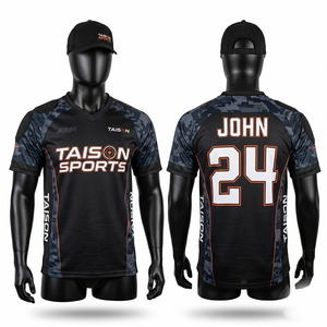 Premium 180 GSM Polyester Interlock Shooting Jersey Sky Blue Black Grey Panel Design Sublimation Custom Logo - Product Image 5