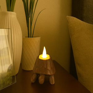 Ces porte-bougies sont soigneusement sculptés en forme de tortue, offrant une stabilité et des finitions naturelles telles que le vert, le brun rougeâtre et le bronze. - Product Image 5