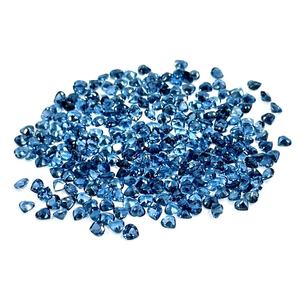 Topaze bleue naturelle de Londres, taille cœur, facettée, 4 mm, pierres précieuses de haute qualité, pierres de topaze bleue en vrac pour la fabrication de bijoux, vente en gros - Product Image 6