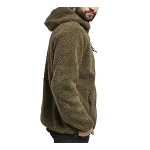 Cardigan à rayures d'hiver avec capuche, logo personnalisé, en mohair, fermeture éclair intégrale, pull en tricot surdimensionné pour homme - Product Image 2
