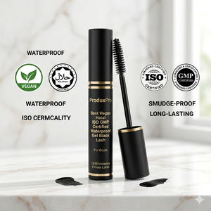 โปรดรักซ์โปร บิสท์ วีแกน ฮาลาล ได้รับการรับรองมาตรฐาน ISO GMP เจลกันน้ำสีดำสำหรับขนตา สำหรับแปรงปัดขนตา OEM มาเลเซีย แบรนด์ส่วนตัว - Product Image 2