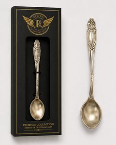 Cuillère de service à long manche plaquée or, best-seller, ornementée, en laiton de qualité supérieure, coffret cadeau de luxe, vaisselle pour hôtel et restaurant - Product Image 5