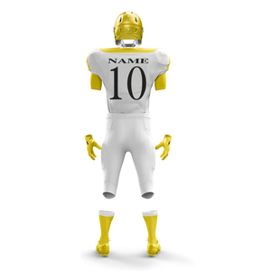 Uniforme de football américain bicolore personnalisé de haute qualité, style professionnel pour adultes, avec manches courtes et design d'équipe sublimé - Product Image 2
