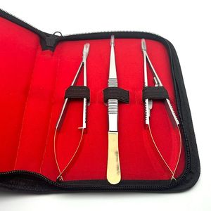 Dental Surgical Instruments Set 3pcs Stainless Steel Tweezers <b>Needle</b> Holder Orthodontic Tools Kit Manual Precision Instrument - Product Image 6