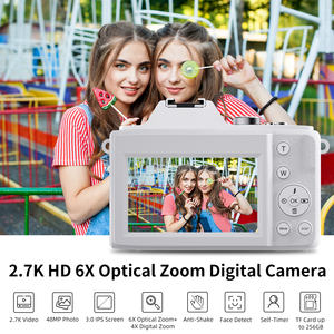 Appareil photo numérique reflex numérique à zoom optique 6x 2,7K, prix d'usine, écran IPS 3,0'', anti-vibration, appareil photo rétro vintage pour la photographie - Product Image 2