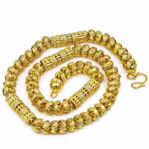 Collares de Cadena Holo Chapados en Oro Micro de 14K, 18K, 24K al por Mayor, Cadena Estilo Holo, Diseño de Cadena Moderno, Joyería de Cadena para Hombre de Latón. - Product Image 4