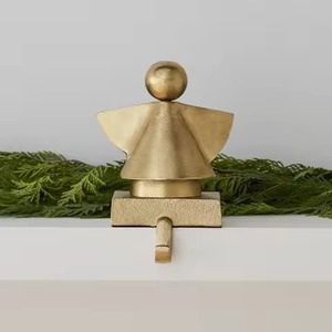 Rustic Metal <b>Stocking</b> <b>Holder</b> Decorative Holiday Accent for Seasonal Arrangements - Product Image 2