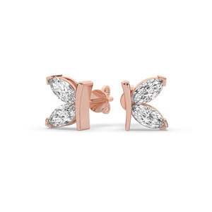Boucles d'oreilles légères de style unique avec diamant de laboratoire de 1,00 carat - Product Image 5