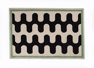 Custom Modern Handmade Wool <b>Carpet</b> black Irregular Shape Tufted Rug Washable for Living Room Guest Room Home Decor Picnics - Product Image 4