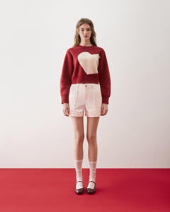 กางเกงยีนส์ขาสั้นทรงตรงเอวกลางสำหรับผู้หญิง สไตล์ลำลอง ล้างสีแบบฟอก ผ้าถัก แต่งเชือกผูกเอว ขนาดสั่งทำได้ ลายฮิต ทันสมัย - Product Image 3