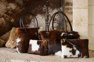 Sac de voyage en cuir de vachette fait main avec poils, sac de week-end, sac fourre-tout, fermeture éclair, portable LHDB-0055 - Product Image 2