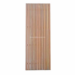 Clôture en bois Merbau. Écran vertical en bois, panneaux en bois pour intérieur et extérieur - Type C - Product Image 1