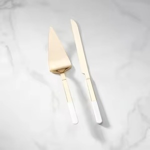 Luxury Metal <b>Cake</b> <b>Server</b> Set Dessert Cutting and Serving Collection for Weddings and Parties - Product Image 1