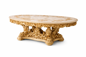 Lavish Style Round Breakfast <b>Table</b> Set Royal Maharaja Style Dining <b>Table</b> Set Customized Teak Wood Dining Room Furniture New York - Product Image 2