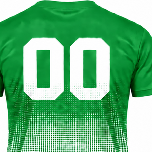Emerald Green and <b>White</b> Gradient Sublimation T <b>Shirt</b> <b>Men</b> <b>Short</b> <b>Sleeve</b> Crew Neck Custom Printed Sports Training Performance - Product Image 4