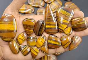 Piedra Preciosa de Ojo de Tigre Amarillo Natural, Venta al por Mayor, Piedra Suelta para Joyería, Cristal Curativo Pulido de Alta Calidad, Cabujón - Product Image 2