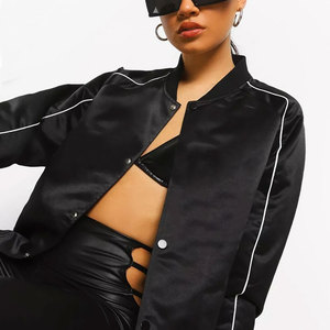 <b>Womens</b> Leather Sleeve <b>Varsity</b> <b>Bomber</b> <b>Jacket</b> Custom Logo Wool Body College Baseball Letterman Winter Casual 2026 - Product Image 4