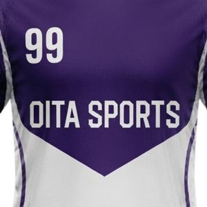 Uniforme de Balonmano Bicolor Morado y Blanco para Hombre, Jersey de Manga Corta, Ropa Deportiva de Equipo, Prenda Deportiva de Poliéster de Alto Rendimiento - Product Image 6