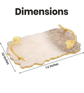 Plateau de service rond classique en résine de luxe à un seul niveau, compatible lave-vaisselle, capacité >501ml, vaisselle et bijoux - Product Image 4