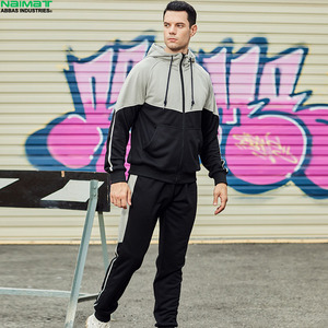 Chándal Deportivo Informal para Hombre con Paneles en Contraste de Dos Tonos, Ropa Deportiva de Forro Polar para Gimnasio, Entrenamiento, Correr, con Capucha - Product Image 4