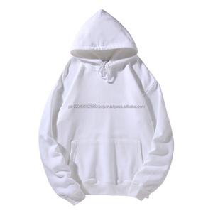Otoño Invierno personalizado hombres sudaderas con capucha y sudaderas de gran tamaño liso 380 Gsm algodón en blanco sudaderas con capucha para hombre pulóver Unisex - Product Image 5