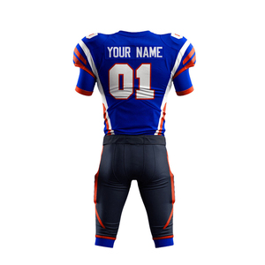 Uniforme de Fútbol Americano Personalizado para Hombre, 100% Poliéster, Ligero, Sublimado, Mangas Cortas, Tallas Grandes - Product Image 3