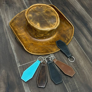 New Custom Personalized Handmade Genuine Leather Hat Clips for Travel Handbag Backpack Luggage <b>Magnetic</b> Hat Hanger for Outdoor - Product Image 5