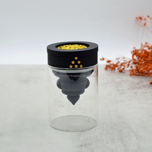 Diseño árabe Mabkhar acabado polaco forma redonda marrón acrílico madera quemador de incienso incensario para el hogar Eid Ramadán - Product Image 2