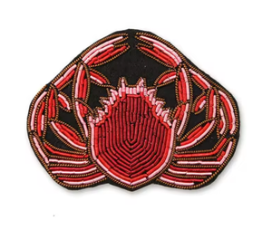 Appliques de luxe brodées à la main avec fil de bouillon, patchs brodés faits à la main pour poches de veste, badges à effet 3D en relief, écologiques - Product Image 1