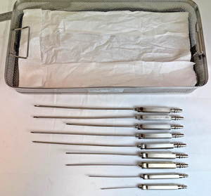 <b>Set</b> of 9 Grams Liposuction Cannulas w/ Tray Plastic Surgery Aesthetics - Product Image 1