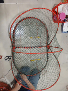 Nasse à Calamar Pliable à Double Nœud en Acier Galvanisé et Filet PE pour la Pêche aux Poulpes – Haute Résistance, Longue Durée, Résistante à l'Abrasion - Product Image 3