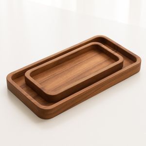 Acacia Wood Serving Tray <b>Rectangle</b> Handmade Wooden Tray <b>Coffee</b> <b>Table</b> Tray Rustic Kitchen Decor Catch All Tray Housewarming - Product Image 6