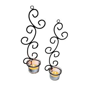 Juego de 2 apliques de pared de metal dorado antiguo, los más vendidos, decoraciones de pared, apliques de pared colgantes, en oferta - Product Image 4