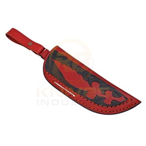 Étui à couteau en cuir véritable fait main, sur mesure, pour lame fixe, en cuir de vachette, avec passant de ceinture, pour la chasse, le camping, EDC, étui à couteau, fournisseur OEM - Product Image 5