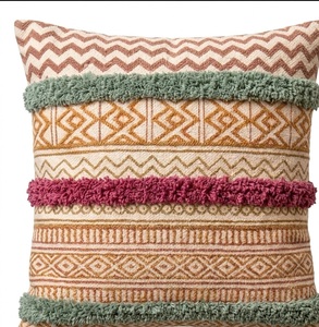 Funda de Cojín Tejida Clay Horizon con Encaje, Funda de Almohada Decorativa de Algodón para Sofá, Cama y Decoración del Hogar - Product Image 4