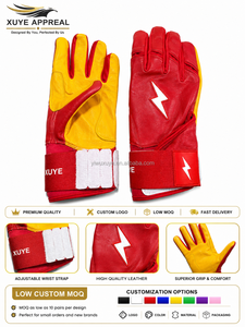 Guanti da Battuta da Baseball Personalizzati in Pelle Cabretta per Adulti e Giovani, Guanti da Baseball con Logo per Allenamento e Softball - Product Image 2