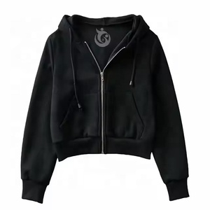 <b>2032</b> New Style OEM ODM Casual Custom Logo Printing Crop Top Hoodie High Quality Sweatshirts Women Crop Top Hoodie - Product Image 6