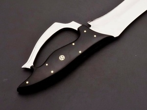 Cuchillo Bowie de Caza de Acero D2 Hecho a Mano Personalizado OEM, Cuchillo EDC para Camping y Actividades al Aire Libre con Funda de Cuero - Product Image 5
