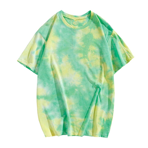 T-shirts tie-dye pour homme 100% coton, quatre couleurs, col rond, coupe classique, jersey, tissu à séchage rapide - Product Image 4