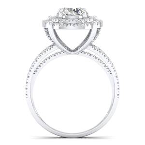 Anillo de Halo Personalizado REYES de Oro Sólido de 14K con Diamante Cultivado en Laboratorio CVD de Corte Redondo de 2 Quilates, Joyería Fina de Boda con Diseño Infinito - Product Image 4