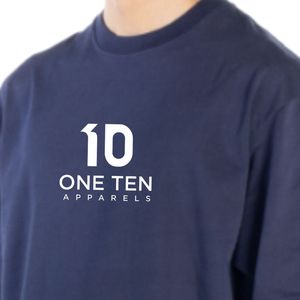 T-shirt Homme Bleu Marine 100% Coton 180g Coupe Oversize Col Rond Manches Courtes Décontracté Uni Vierge pour Impression Vente en Gros OEM ODM - Product Image 6