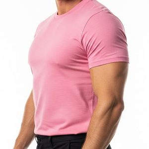 T-shirt de sport pour homme de haute qualité, en coton, léger, respirant, couleurs personnalisées, streetwear décontracté, vente en gros de t-shirts pour homme - Product Image 3