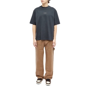 Pantalones de Trabajo de Mezclilla para Hombre, Estilo Baggy, Corte Holgado, Algodón Elástico, Doble Rodilla, Estilo Carpenter - Product Image 3